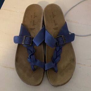 Mila Paoli Blue Braided Sandals with Buckle